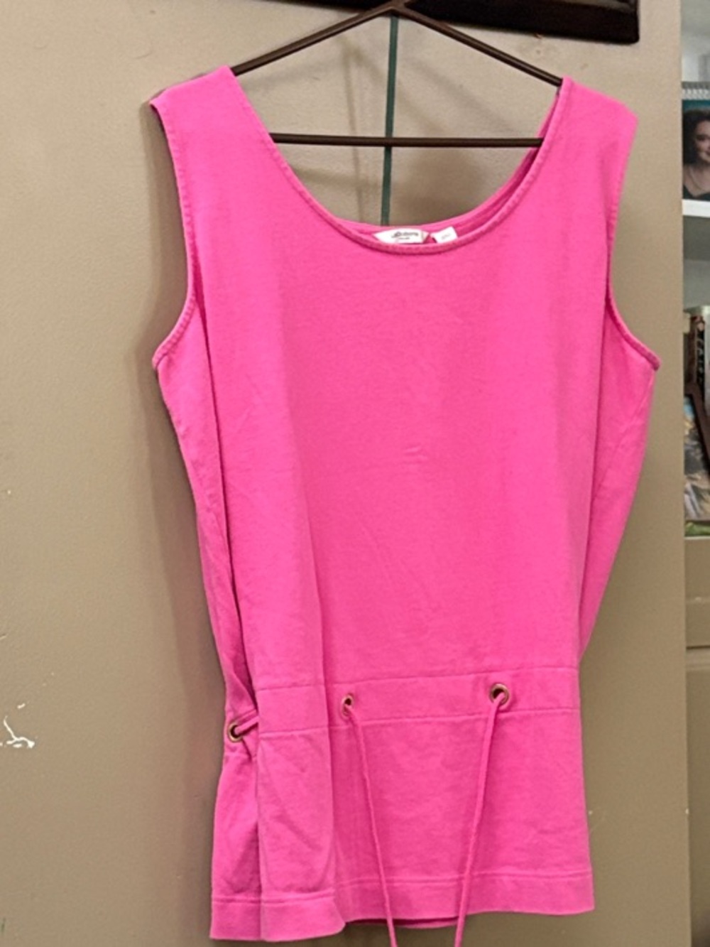 Liz Claiborne Sleeveless Drawstring Tunic - Bright Pink